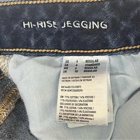 American Eagle Jeans Womens Size 6 360 Super Stretch High Rise Jegging Blue - Picture 9 of 12